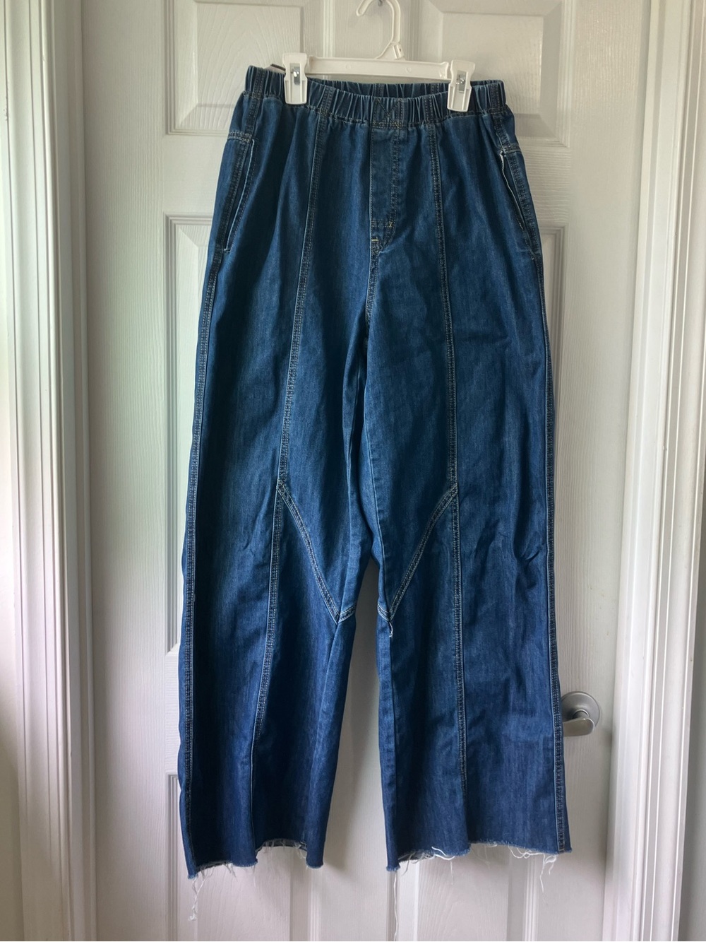 Blue Denim Oversized Wide Leg Baggy Jeans Womens Size 8